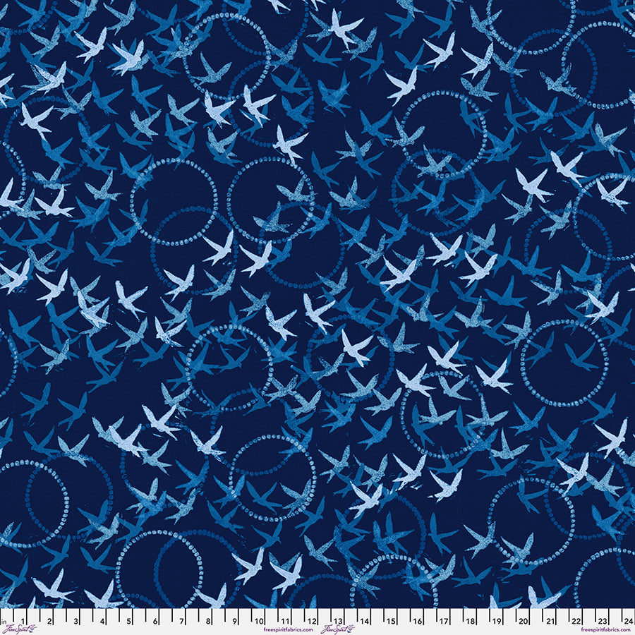 Findings - Flying Free - Indigo by Valori Wells with FreeSpirit Fabrics