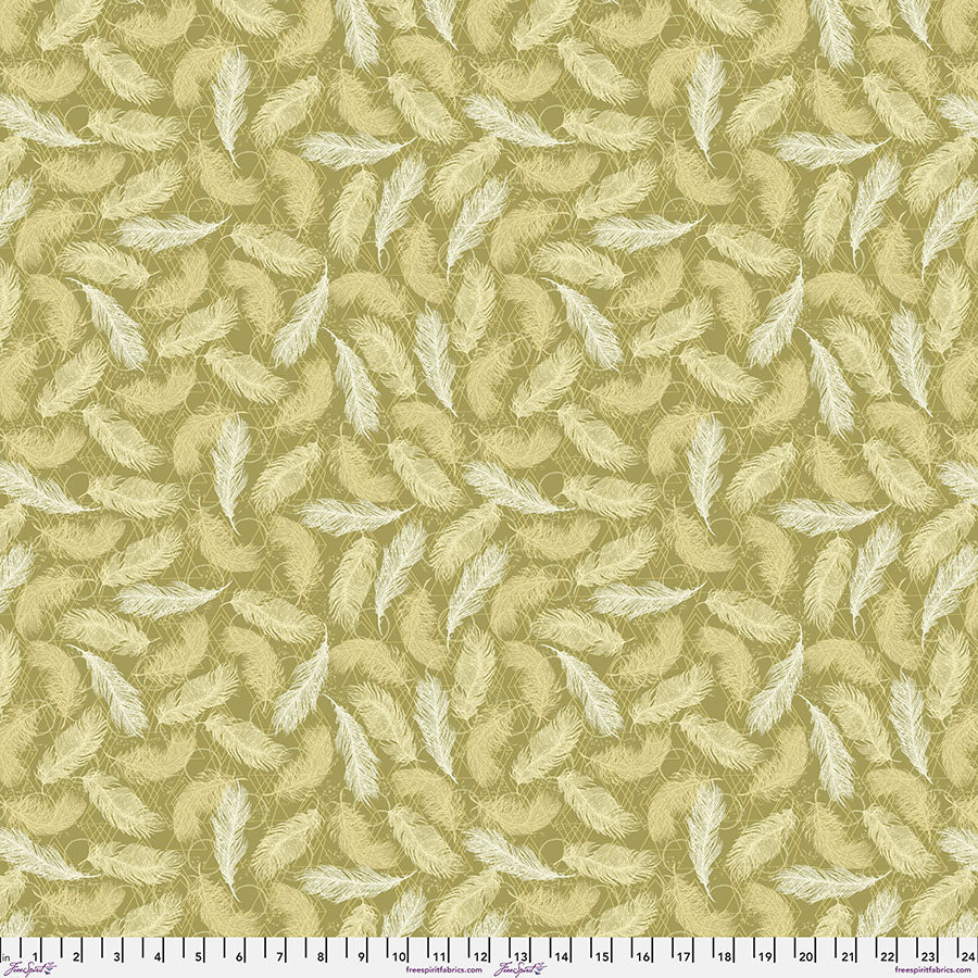 Findings - SM Feathers - Gold by Valori Wells with FreeSpirit Fabrics