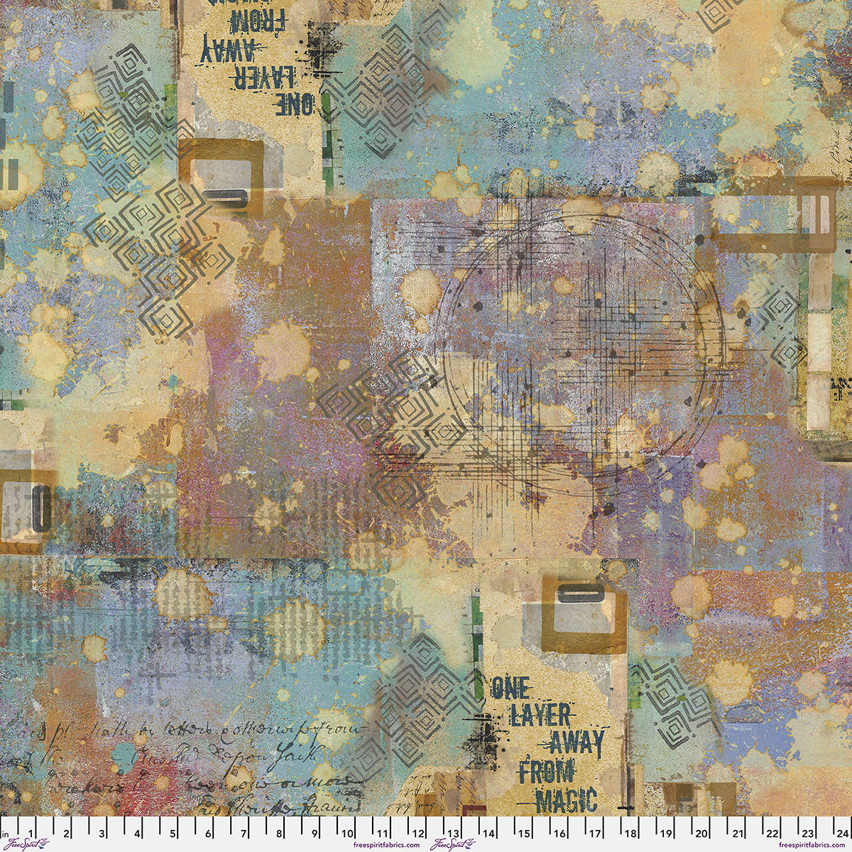 Kaleidoscope 108 inch wideback from One Layer Away by Seth Apter for FreeSpirit Fabrics