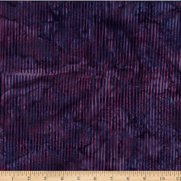 Bali Batik – Skinny Stripes - Boysenberry - by Hoffman Fabrics