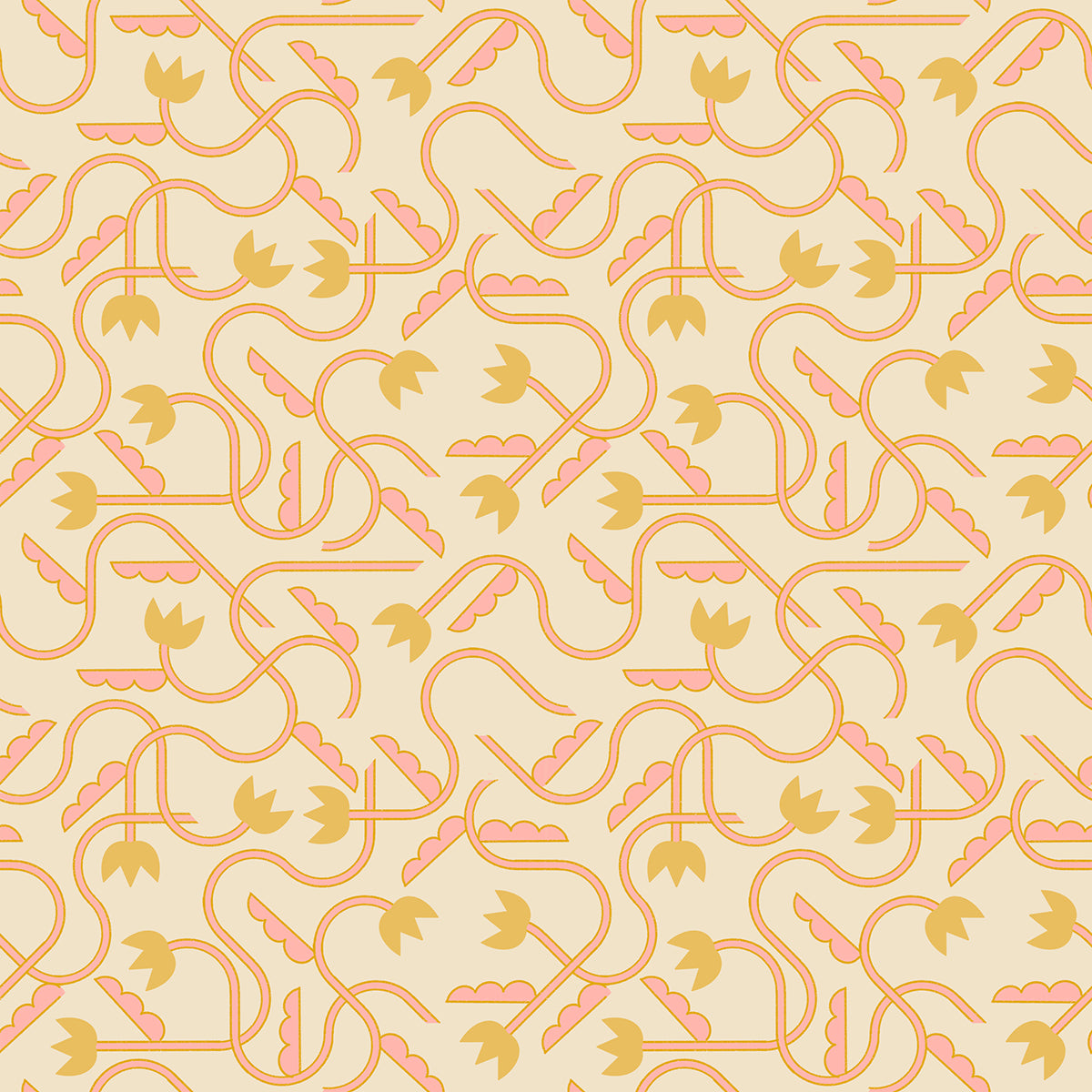Woodland Park Fabric - That One Flower Print - Parchment - by Rashida Coleman Hale with Ruby Star Society