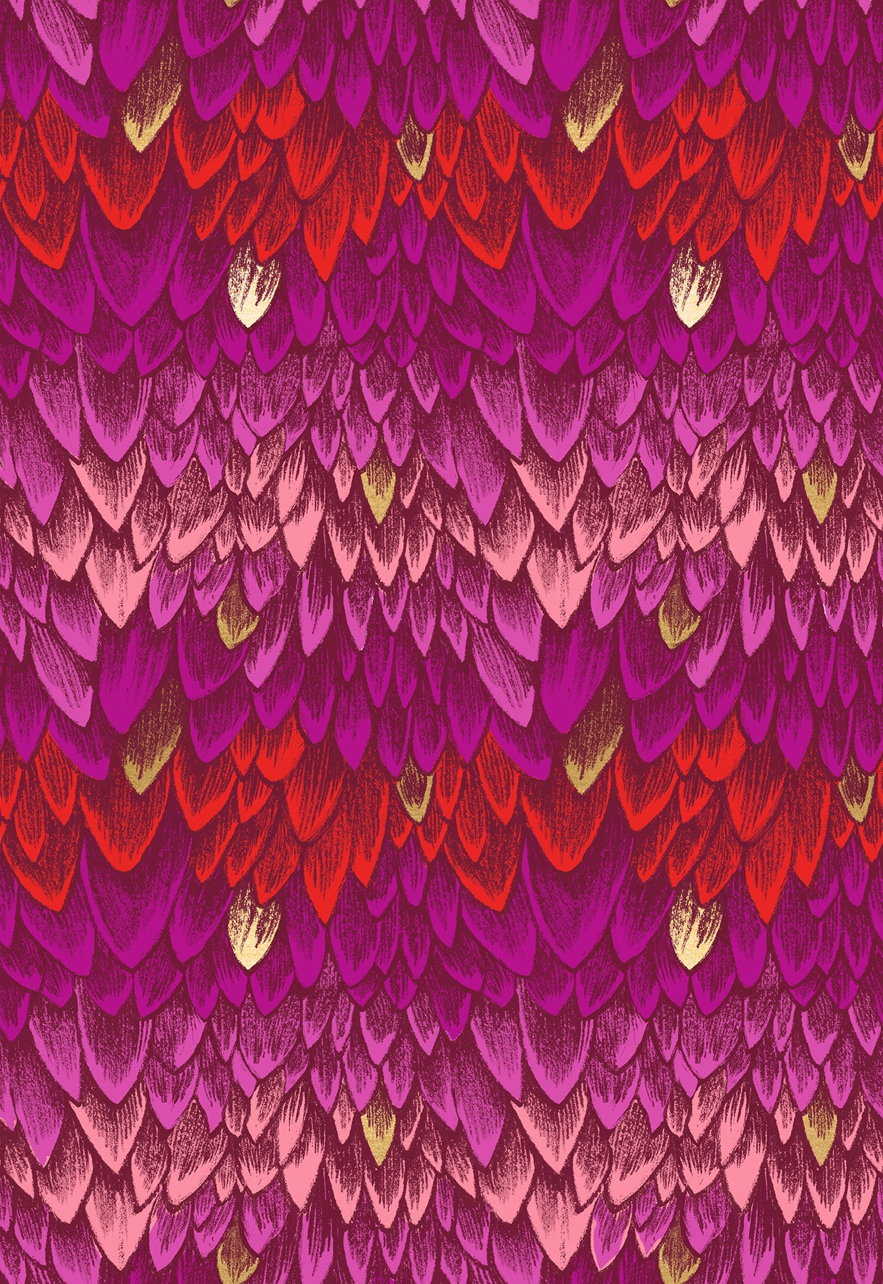 Fireglow - Scales in Rose (Metallic) - by Ruby Star Society with Moda Fabrics