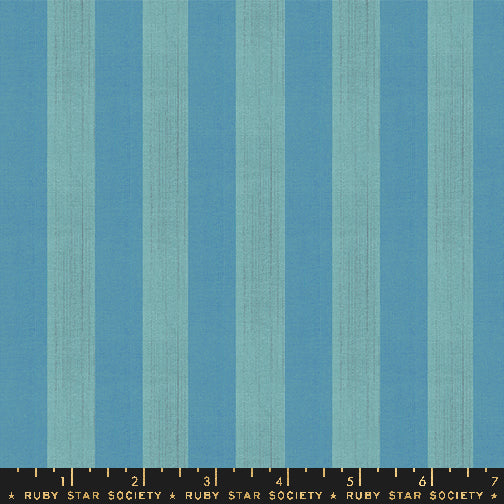 Warp & Weft Ooh Lucky Yarn Dyed Woven - Clothesline Stripe | Turquoise by Alexia Abegg with Ruby Star Society