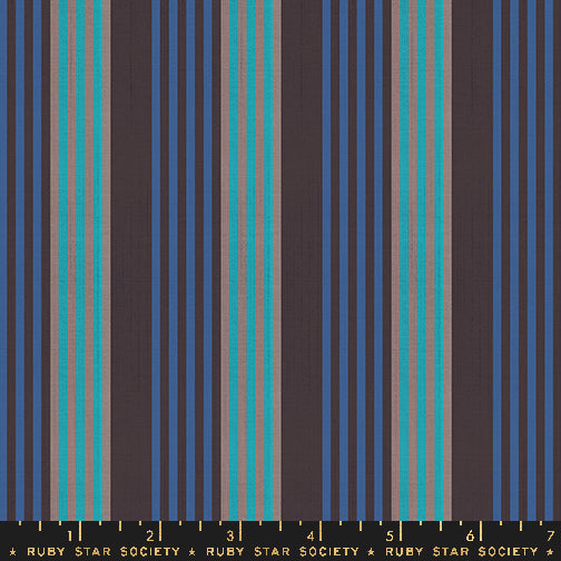 Warp & Weft Ooh Lucky Yarn Dyed Woven - Ribbon Stripe | Soft Black by Alexia Abegg with Ruby Star Society