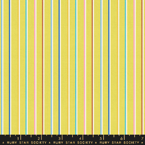 Warp & Weft Ooh Lucky Yarn Dyed Woven - Sketch Stripe | Citron by Alexia Abegg with Ruby Star Society