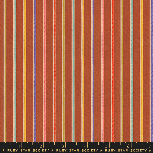 Warp & Weft Ooh Lucky Yarn Dyed Woven - Sketch Stripe | Maple Flat by Alexia Abegg with Ruby Star Society