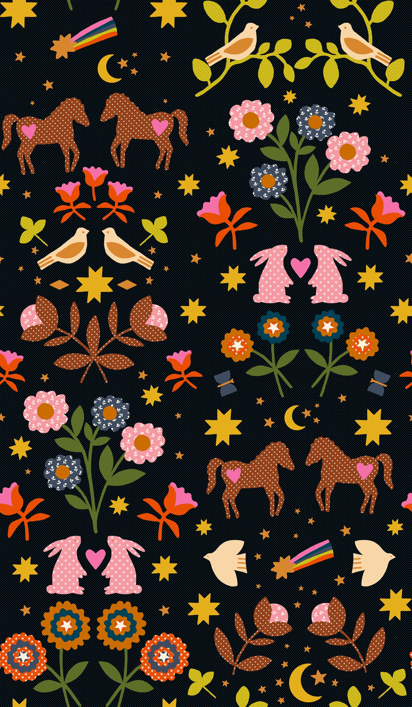 Mystic Fable - Applique in Soft Black - by Alexia Marcelle Abegg with Ruby Star Society