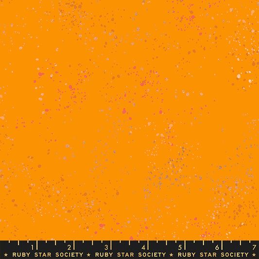 Speckled Metallic Fabric - Clementine (Half Yard Cut) - by Rashida Coleman Hale with Ruby Star Society