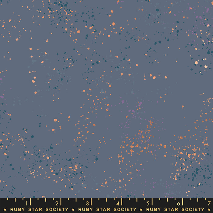 Speckled Metallic Fabric - Blue Slate - by Rashida Coleman Hale with Ruby Star Society