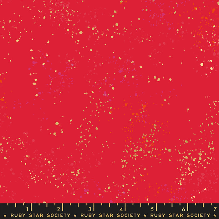 Speckled Metallic Fabric - Scarlet - by Rashida Coleman Hale with Ruby Star Society