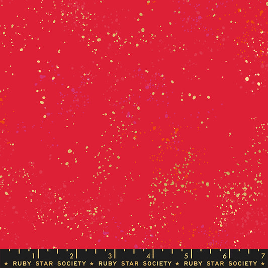 Speckled Metallic Fabric - Scarlet - by Rashida Coleman Hale with Ruby Star Society