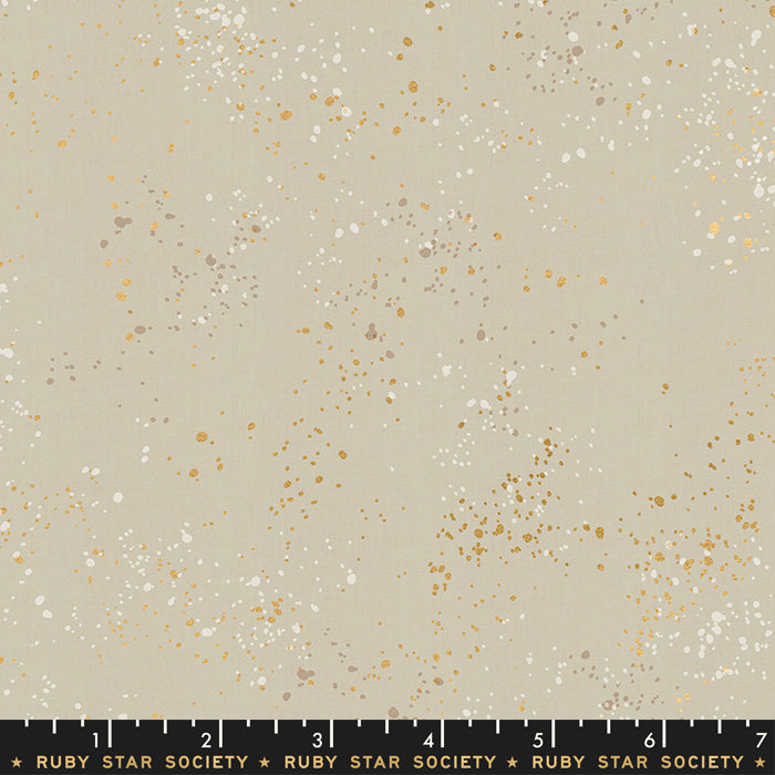 Speckled Metallic Fabric - Natural - by Rashida Coleman Hale with Ruby Star Society
