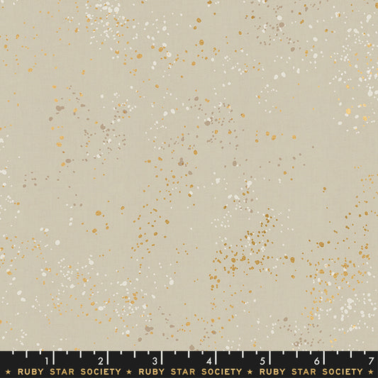 Speckled Metallic Fabric - Natural - by Rashida Coleman Hale with Ruby Star Society