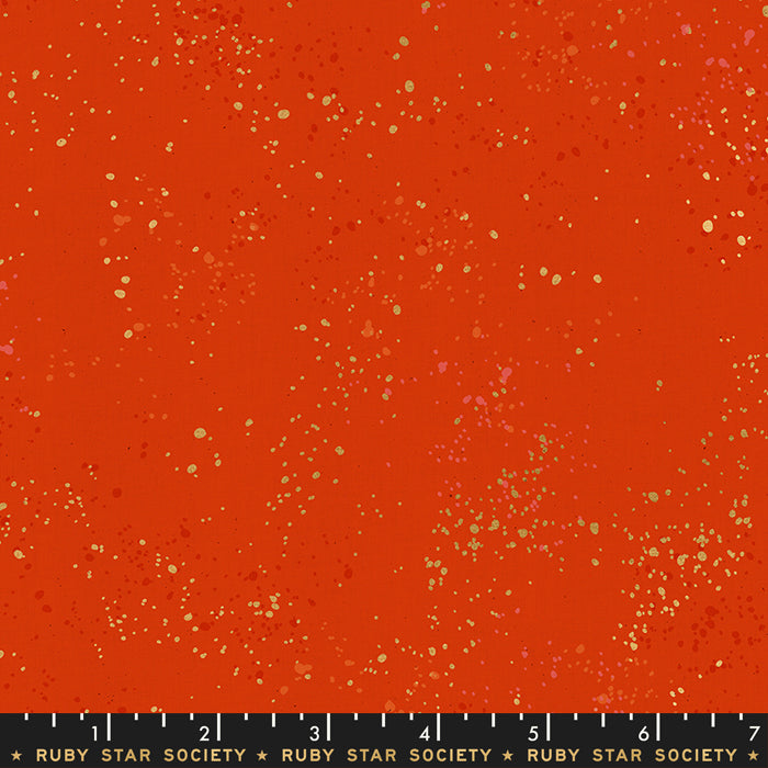 Speckled Metallic Fabric - Warm Red - by Rashida Coleman Hale with Ruby Star Society