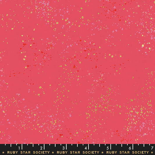 Speckled Metallic Fabric - Strawberry - by Rashida Coleman Hale with Ruby Star Society