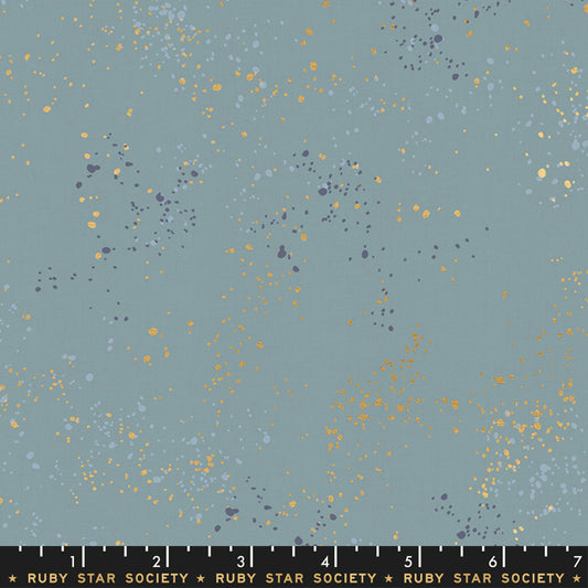 Speckled Metallic Fabric - Soft Blue - by Rashida Coleman Hale with Ruby Star Society