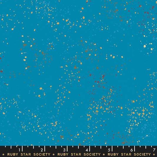 Speckled Metallic Fabric - Bright Blue - by Rashida Coleman Hale with Ruby Star Society