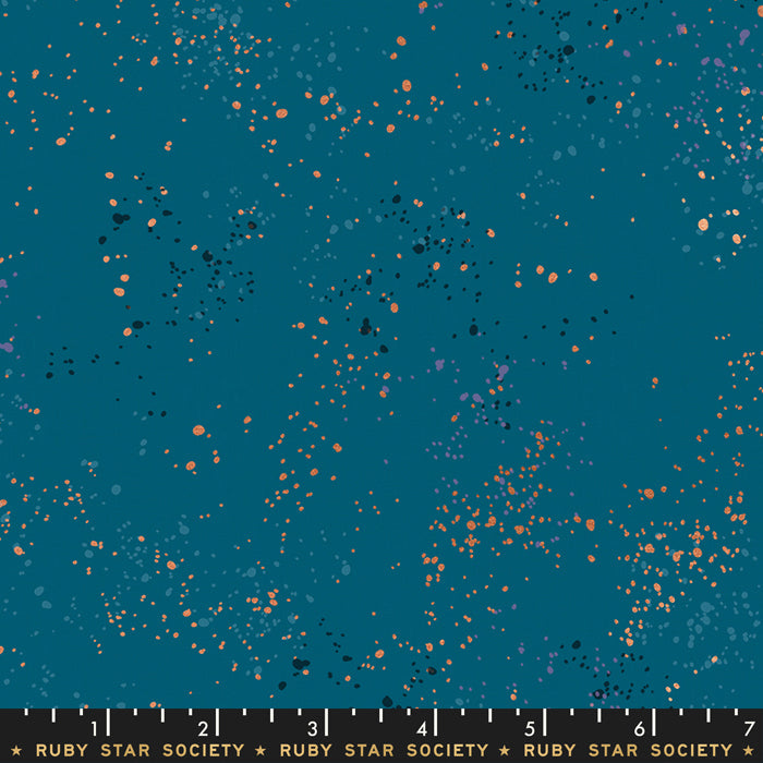 Speckled Metallic Fabric - Teal - by Rashida Coleman Hale with Ruby Star Society