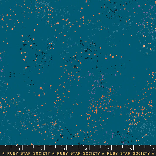 Speckled Metallic Fabric - Teal - by Rashida Coleman Hale with Ruby Star Society