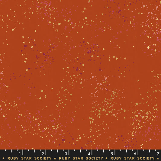 Speckled Metallic Fabric - Cayenne - by Rashida Coleman Hale with Ruby Star Society