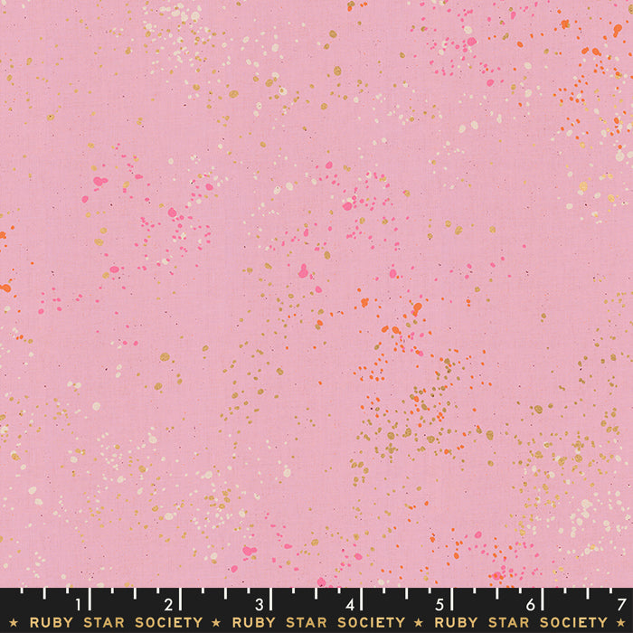 Speckled Metallic Fabric - Peony - by Rashida Coleman Hale with Ruby Star Society