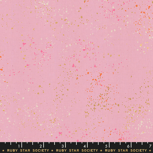 Speckled Metallic Fabric - Peony - by Rashida Coleman Hale with Ruby Star Society