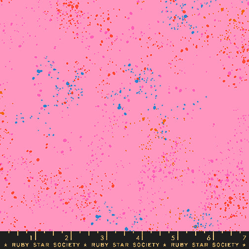 Speckled Fabric - Flamingo - by Rashida Coleman Hale with Ruby Star Society