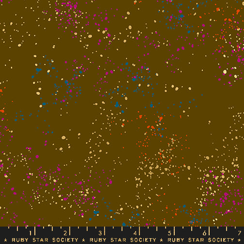Speckled Metallic Fabric - Cocoa - by Rashida Coleman Hale with Ruby Star Society