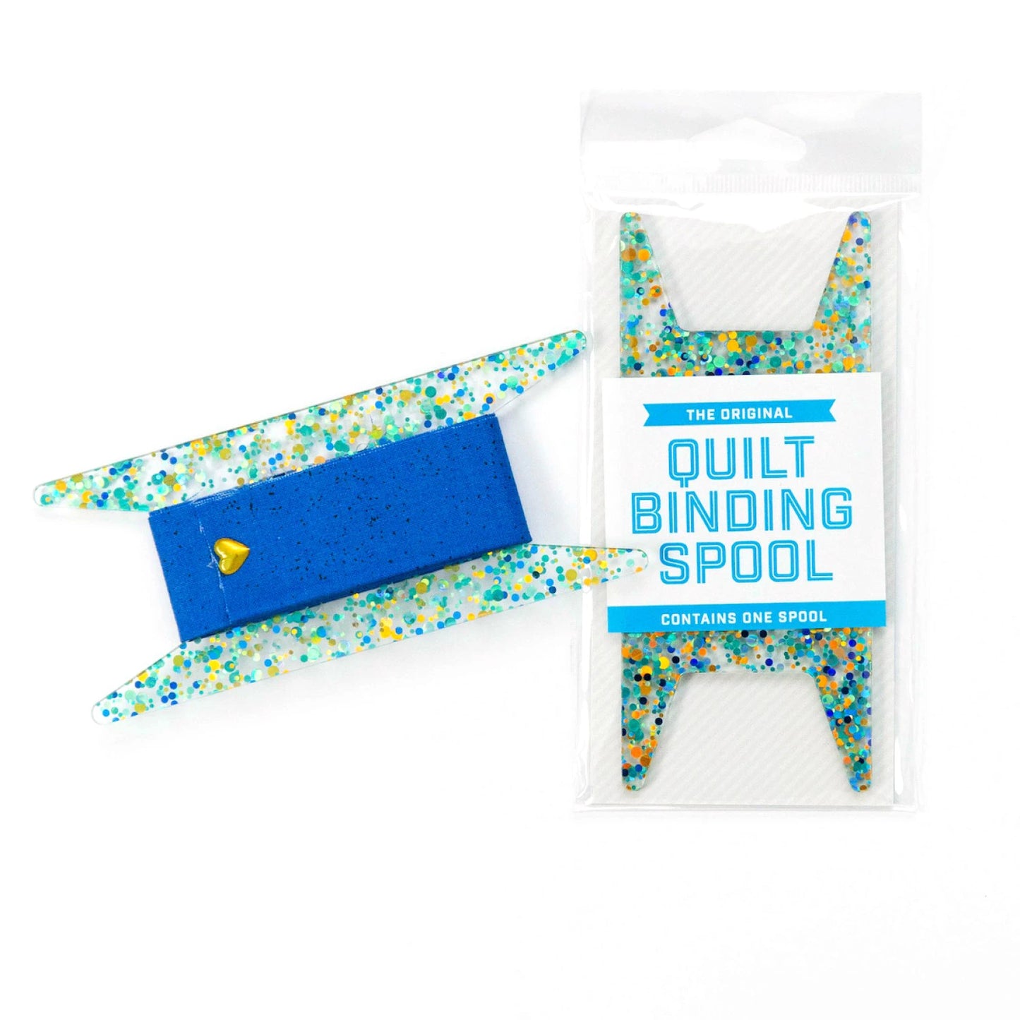 Glitter Binding Spool Blue & Teal Glitter by Stitch Supply
