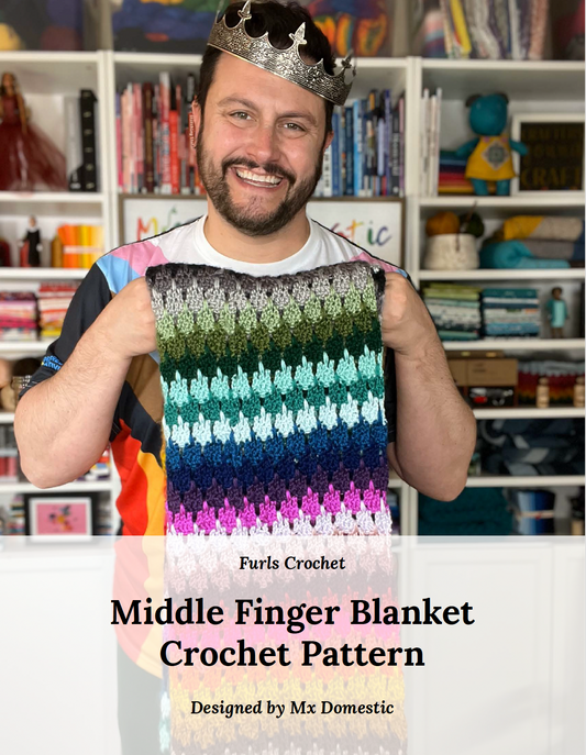 Häkelmuster für Mittelfingerdecke von Mx Domestic mit Furls Crochet
