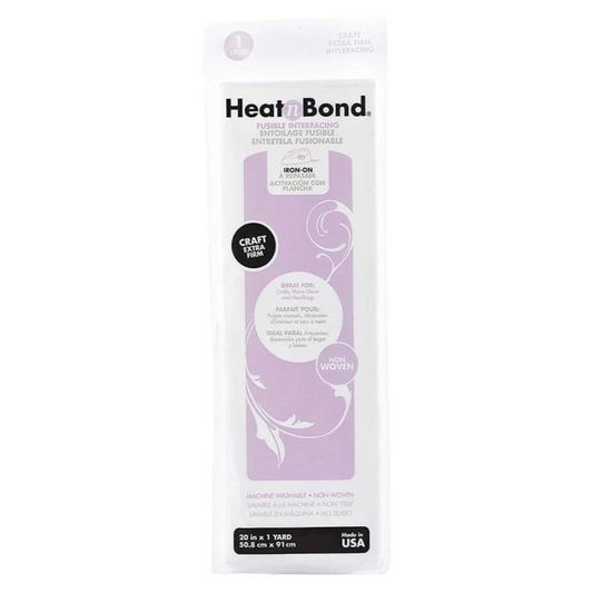 Heat n Bond Extra Firm Fusible Interfacing – 20” x 1 yd (White)