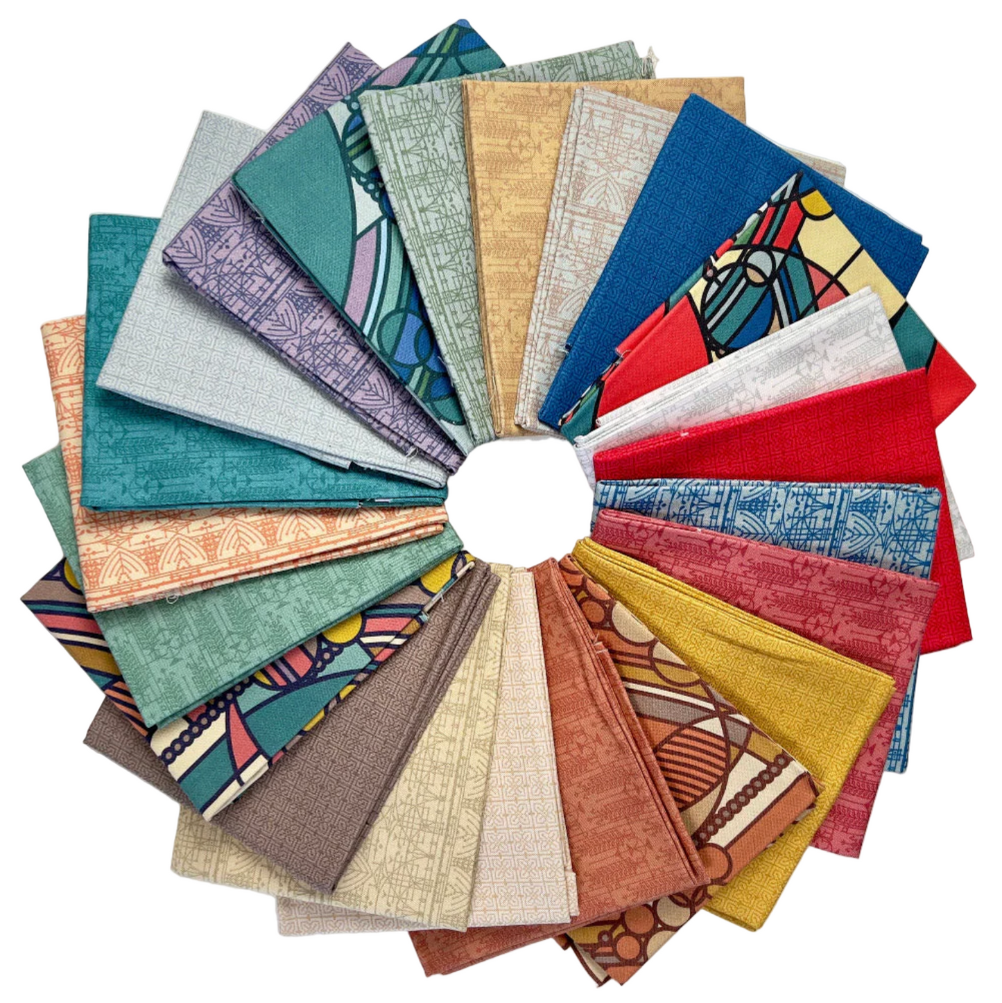 Frank Lloyd Wright “March Balloons” Fat Quarter Bundle — Cloud9 (22-Piece, 100% Organic Cotton)