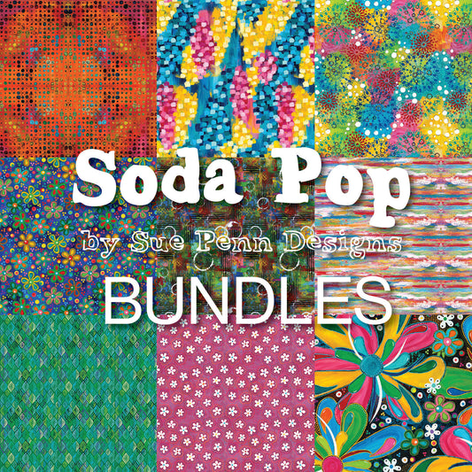 Soda Pop Bundles by Sue Penn Designs with Free Spirit Fabrics