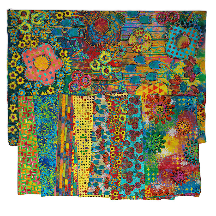 Dragonfly Dance – Fabric Bundle (8 Prints) – by Sue Penn Designs with FreeSpirit Fabrics