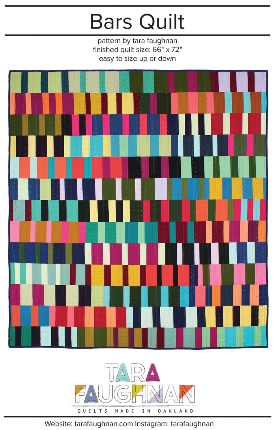 Bars Quilt Pattern by Tara Faughnan – A Modern Take on Classic Stripes