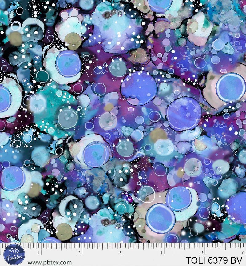 Tree of Life - Abstract Allover in Blue - by Sylvie Demers with P&B Textiles