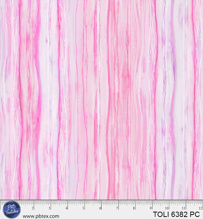 Tree of Life - Ombre Water Stripe in Pink - by Sylvie Demers with P&B Textiles