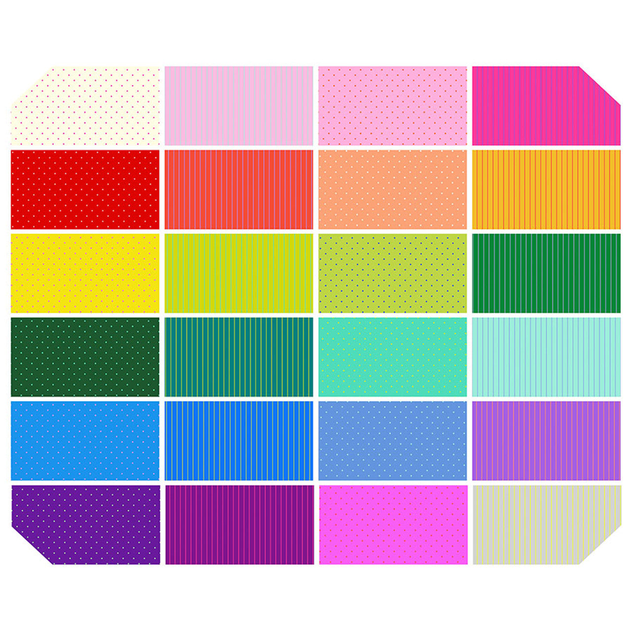 Tiny Coordinates – 2.5″ Mini Charm Pack | Tula’s True Colors by Tula Pink