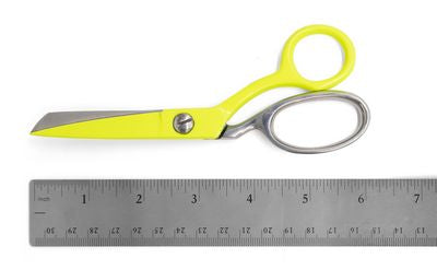 Tula Pink Acid Yellow 6 Inch Bent Trimmer with Micro Serrated Blade