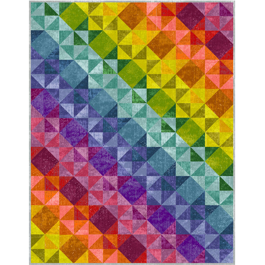 Terrific Tenons 57” x 73” Quilt Kit – Featuring Glaze I by Libs Elliott
