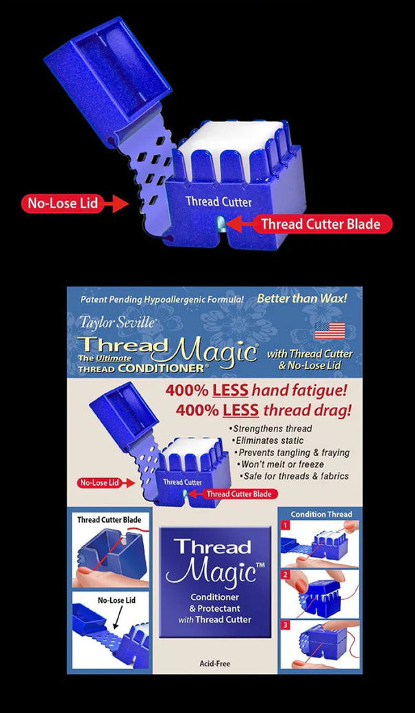 Thread Magic Fadenpflege-Quadrat mit Cutter