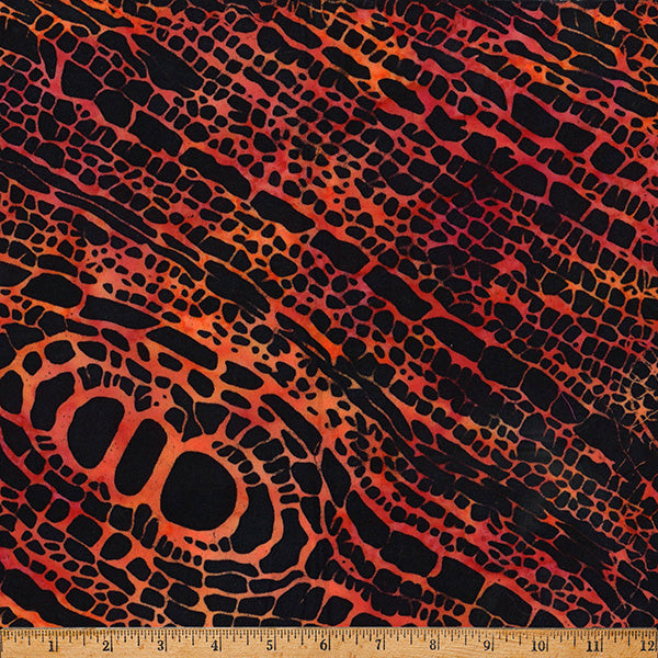 Bali Batik - Ember Glow - Diagonal Circle in Fire - by Hoffman Fabrics