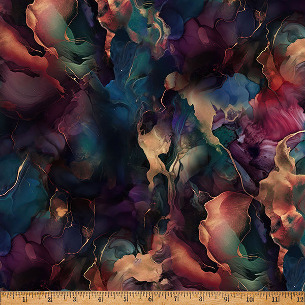 Midnight Flora - Multi - by Hoffman Fabrics
