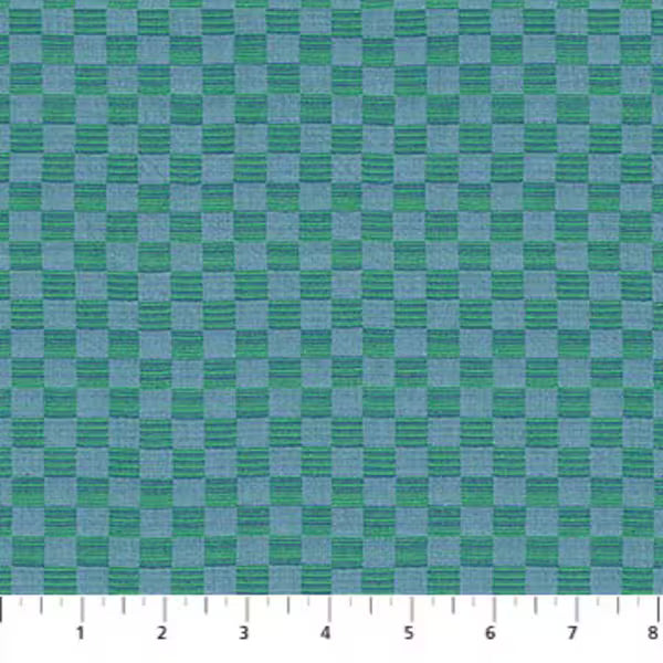 Check Mates - Gameboard in Sea - by Anna Maria Textiles with Northcott Fabrics