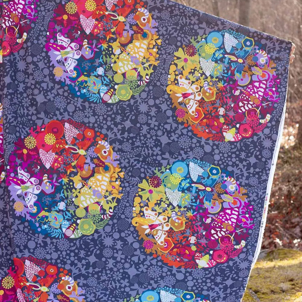 Color Wheel - Night Art Theory Wide 108" - by Alison Glass with Andover Fabrics