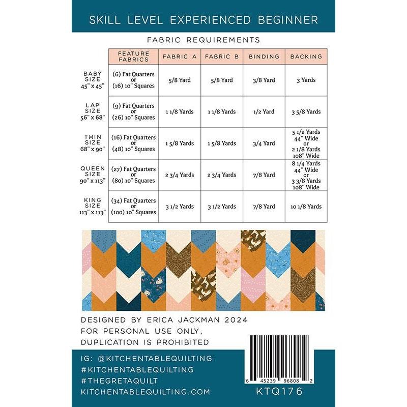 The Greta Quilt Pattern by Kitchen Table Quilting