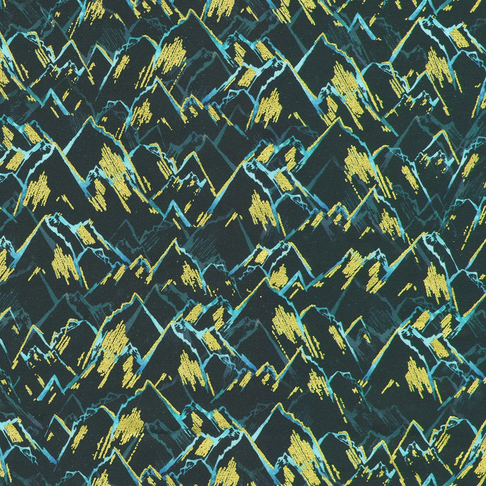 Hill Shine - Mignight Mountains - by Rose Halsey with Robert Kaufman Fabrics