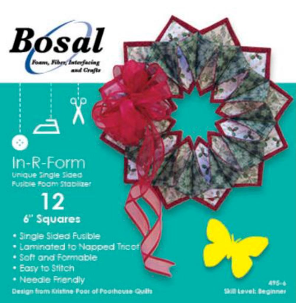 In-R-Form Single Sided Fusible 12 pc Pkg 6" x 6"