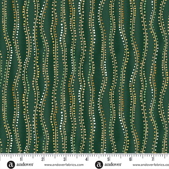 Golden by Makower UK – Stripe (Green) (Half Yard Cut) – by Makower UK with Makower UK