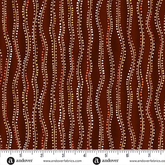 Golden by Makower UK – Stripe (Brown) (Half Yard Cut) – by Makower UK with Makower UK